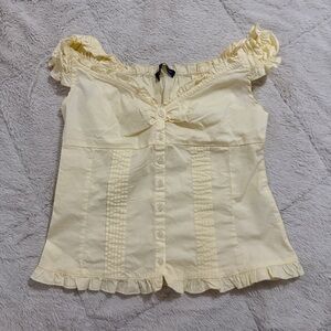 Yellow Brandy Melville Top - OS/S